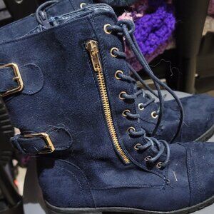 Navy blue boots